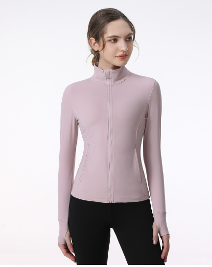 Chaqueta Deportiva con Cremallera y Manga Larga para Mujer para Yoga y Running